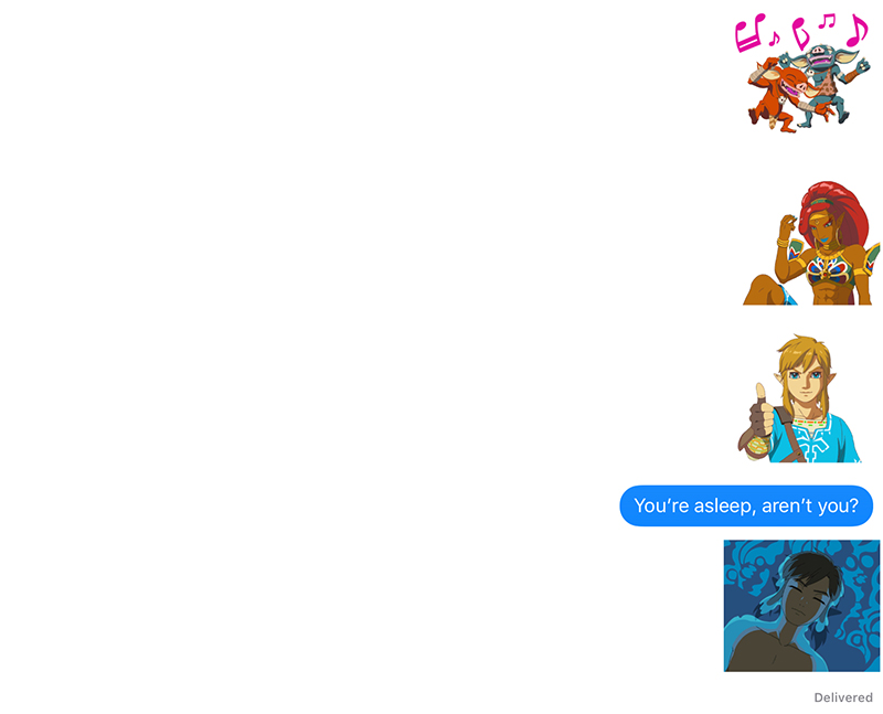 Illustration for article titled Breath Of The Wild iMessage Stickers Make Texting An Adventure
